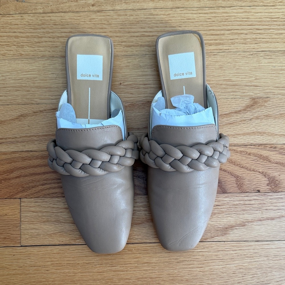 Dolce Vita Women's Taupe Braided Mules